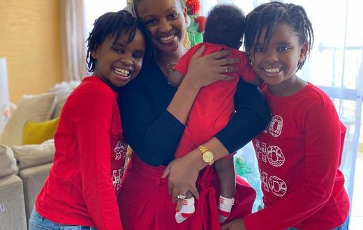 Grace Msalame with her family (Son and daughters)