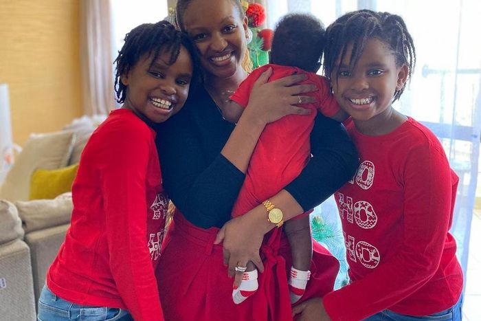 Grace Msalame with her family (Son and daughters)