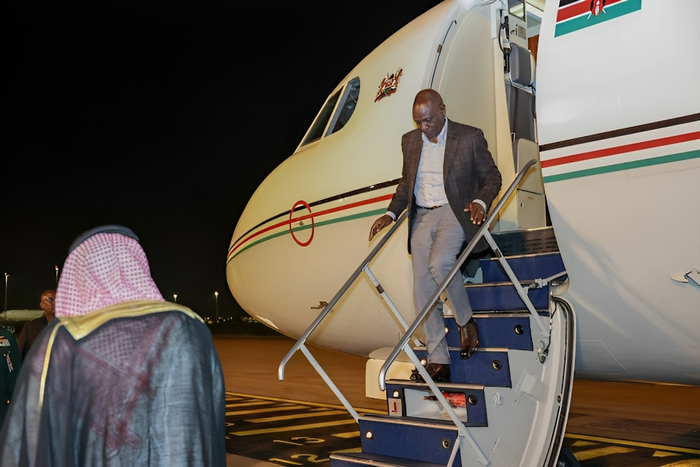 President William Ruto departed for Riyadh to attend the inaugural Saudi-African Summit on November 10, 2023
