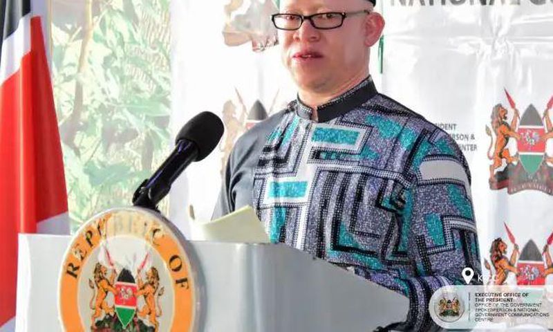 File image of Government Spokesman, Isaac Mwaura addressing the press