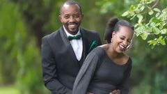 Actor Joe Kinyua and wife