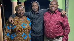 Lil Maina and his grandparents