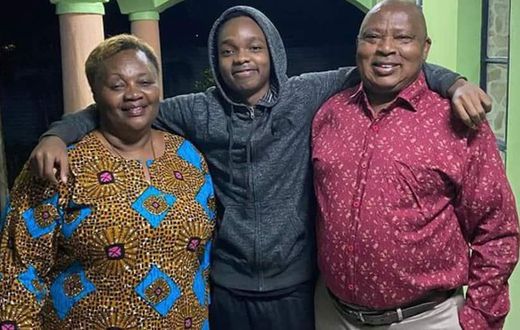 Lil Maina and his grandparents