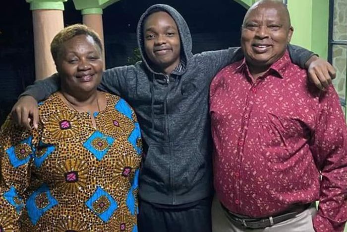 Lil Maina and his grandparents