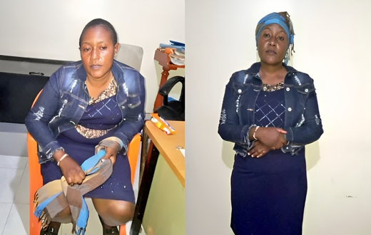 A photo of Phyllis Nzula, the prime suspect in the murder of Jennifer Mwende which was circulated by the DCI shortly after her arrest in Kitengela aboard a Namanga-bound matatu