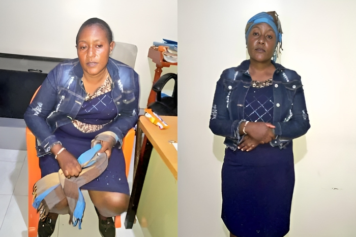 A photo of Phyllis Nzula, the prime suspect in the murder of Jennifer Mwende which was circulated by the DCI shortly after her arrest in Kitengela aboard a Namanga-bound matatu