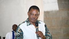 Attorney General Justin Muturi speaking during a church service in Embu County on Sunday February 26, 2023