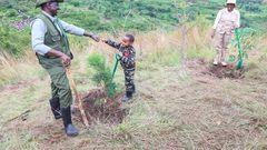 President William Ruto, First Lady Rachael Ruto leading the national tree planting day in Murang'a County on May 10, 2024