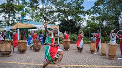 Burundi dancers presenting their cultural dance
