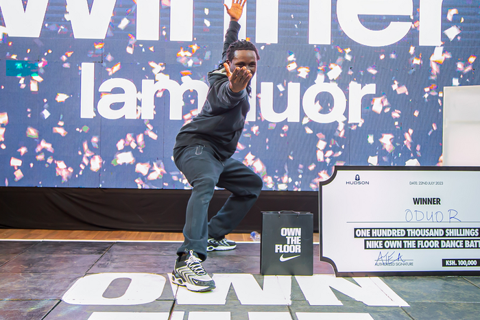 Fabias Oduor wins Nike's Own The Floor dance battle which went down on Saturday July 22, 2023 in Nairobi