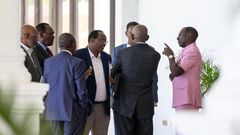 President William Ruto meeting officials from Treasury and Central Bank and President's Council of Economic Advisors State House Nairobi.
