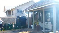 The house where Vincent Opon Kisangi is reported to have set himself on fire