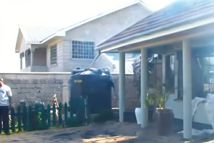 The house where Vincent Opon Kisangi is reported to have set himself on fire