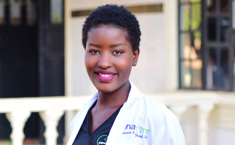 Deborah Monari in Nurse Coat