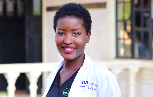 Deborah Monari in Nurse Coat