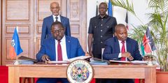 President Ruto and Haiti PM Ariel Henry at State House Nairobi