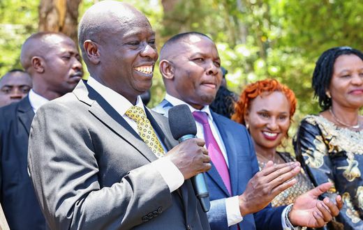 Deputy President Rigathi Gachagua speaking in Meru in the company of other leaders on Saturday, October 7, 2023