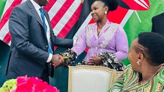 President William Ruto and Kate Actress during a tour of Tyler Perry Studios in Atlanta