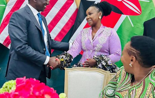 President William Ruto and Kate Actress during a tour of Tyler Perry Studios in Atlanta