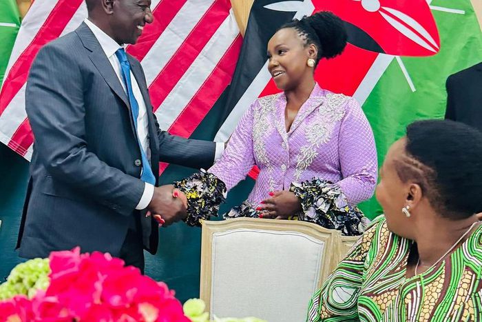 President William Ruto and Kate Actress during a tour of Tyler Perry Studios in Atlanta