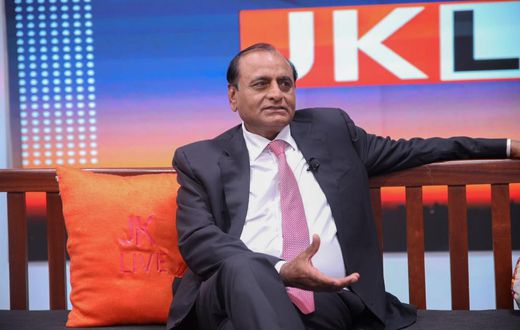 Billionaire steel industrialist and philanthropist Dr Narendra Raval during an interview with Jeff Koinange