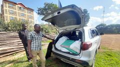 NEMA Kiambu inspectors and police raided a home suspected to be manufacturing banned plastic bags in Ngarariga.