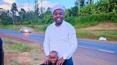 Karangu Muraya delivers bicycle to Murang'a kid, Baby Ethan
