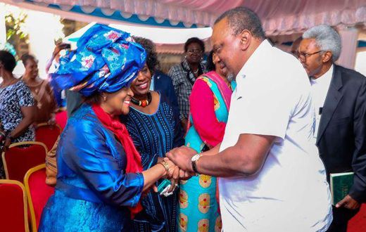 File image of former President Uhuru Kenyatta when he visited former Education CS George Magoha's family in the company of his wife Margaret Kenyatta, Wiper Leader Kalonzo Musyoka among other leaders on January 31, 2023