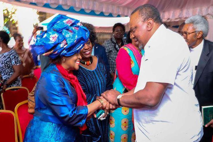 File image of former President Uhuru Kenyatta when he visited former Education CS George Magoha's family in the company of his wife Margaret Kenyatta, Wiper Leader Kalonzo Musyoka among other leaders on January 31, 2023