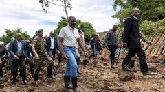 President William Ruto in Mathare to assess flood situation at the area on May 6, 2024