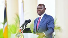 President William Ruto during a media breifing at State House, Nairobi on May 3, 2023