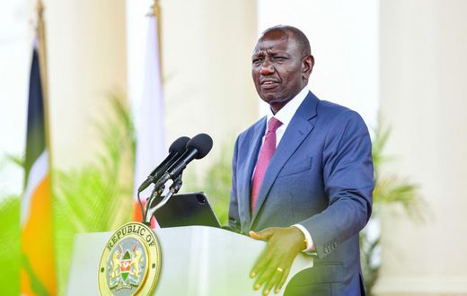 President William Ruto during a media breifing at State House, Nairobi on May 3, 2023