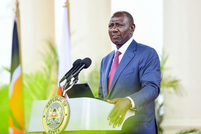 President William Ruto during a media breifing at State House, Nairobi on May 3, 2023