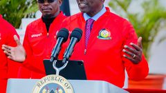 President William Ruto and CS Ababu Namwamba during a past function at State House