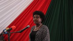 National Assembly Deputy Speaker Gladys Shollei speaking during the release of the 2023 KCSE exam results