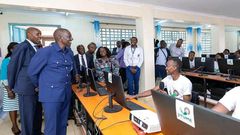 President William Ruto in a Jitume lab