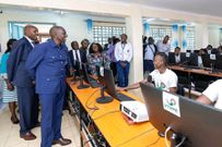 President William Ruto in a Jitume lab