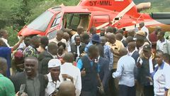 Retired President Uhuru Kenyatta in Mwingi on Sunday, November 19, 2023