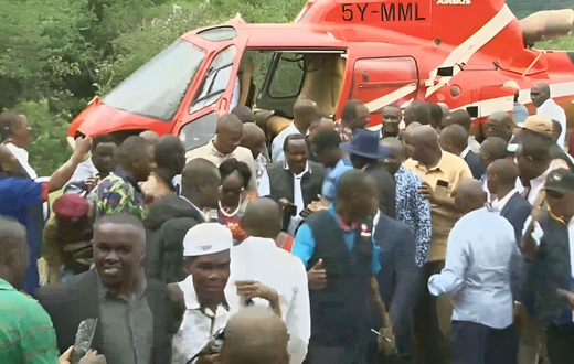 Retired President Uhuru Kenyatta in Mwingi on Sunday, November 19, 2023