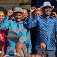 File image of Azimio la Umoja leaders Raila Odinga, Kalonzo Musyoka and Martha Karua at a public rally