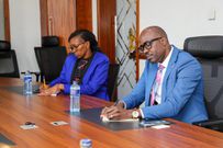 Foreign Affairs PS Korir Singoei in a meeting with the family of Lydia Mbotela