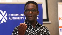 Ezra Chiloba during a past Communications Authority event