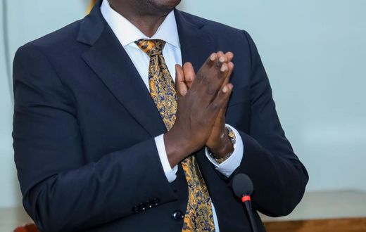 Deputy President Rigathi Gachagua speaking during an event in Uasin Gishu county on March 23, 2023