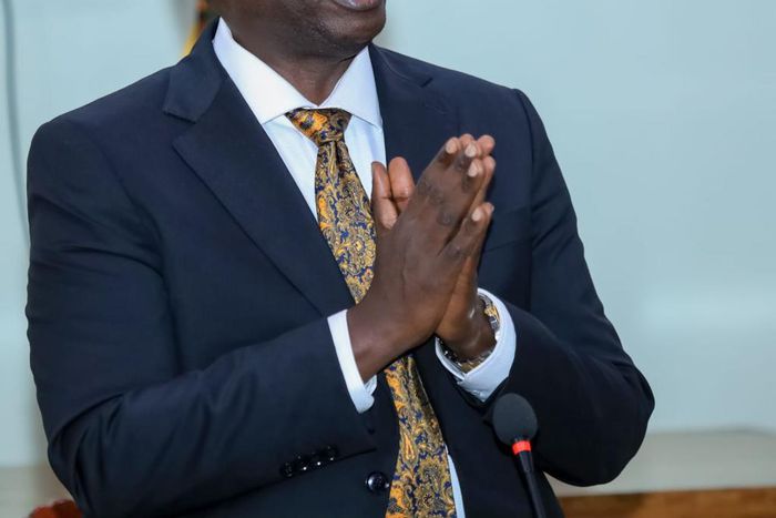 Deputy President Rigathi Gachagua speaking during an event in Uasin Gishu county on March 23, 2023