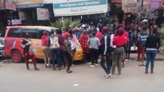 File image of a recent Nairobi CBD 'promotions' scam operation
