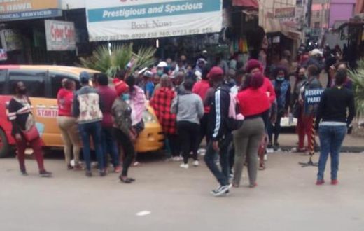 File image of a recent Nairobi CBD 'promotions' scam operation