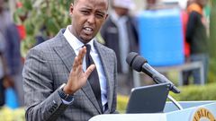 State House Spokeperson Hussein Mohamed speaking during a media briefing on March 22, 2023
