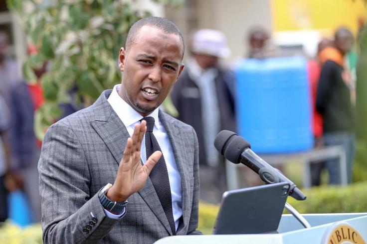 State House Spokeperson Hussein Mohamed speaking during a media briefing on March 22, 2023