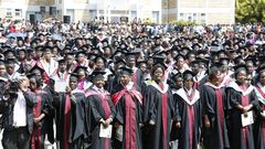 Past graduation at a university in Kenya (Twitter)
