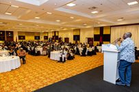 Deputy President Rigathi Gachagua addressing more than 400 members of the Diaspora Community in Kigali, Rwanda on Saturday night
